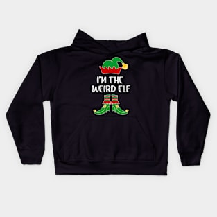 I'm The Weird Elf Matching Family Group Christmas Kids Hoodie